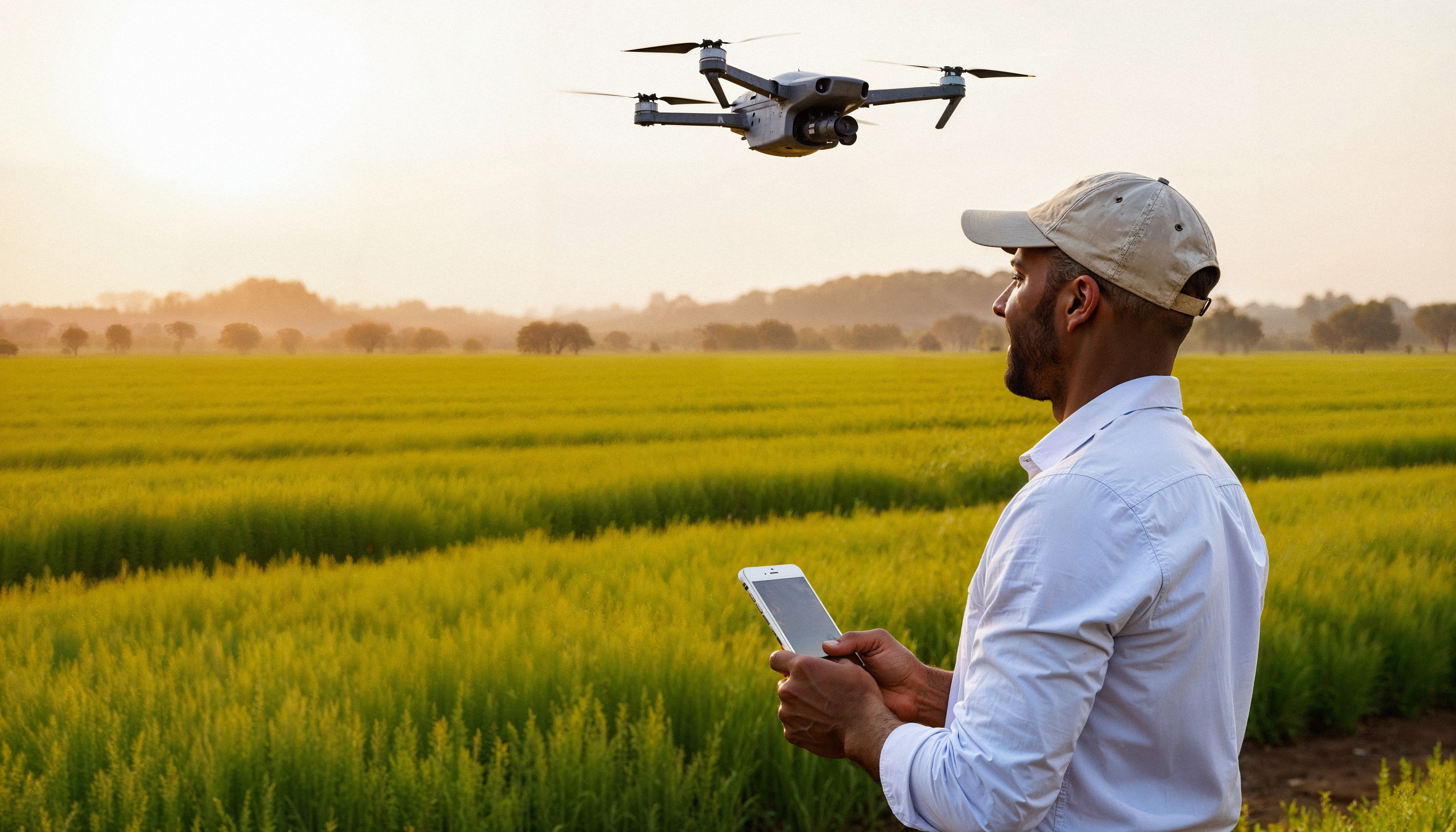 Drone over farm